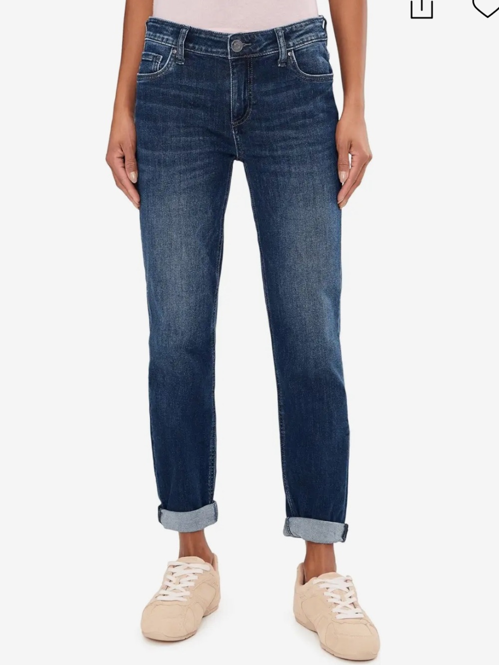 Kut from the Kloth Catherine Slouchy Boyfriend Jeans in Euro Base Wash sz 10